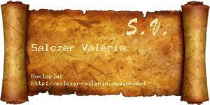 Salczer Valéria névjegykártya